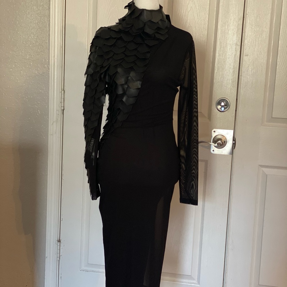 NWT! Fashionova Faux Leather Midi Dress